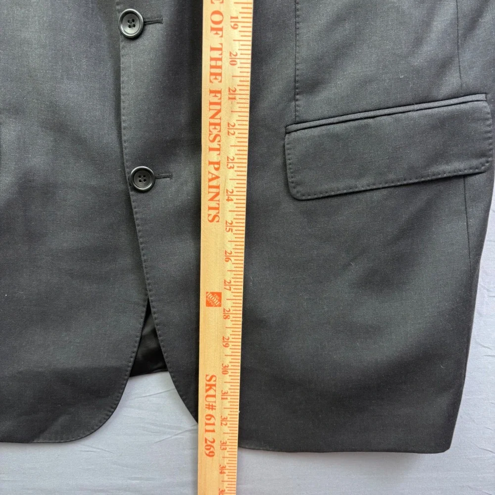 Daniels Paris Mens Super 120s Wool 3 Button Blazer Jacket Black Size 56 Drop 6